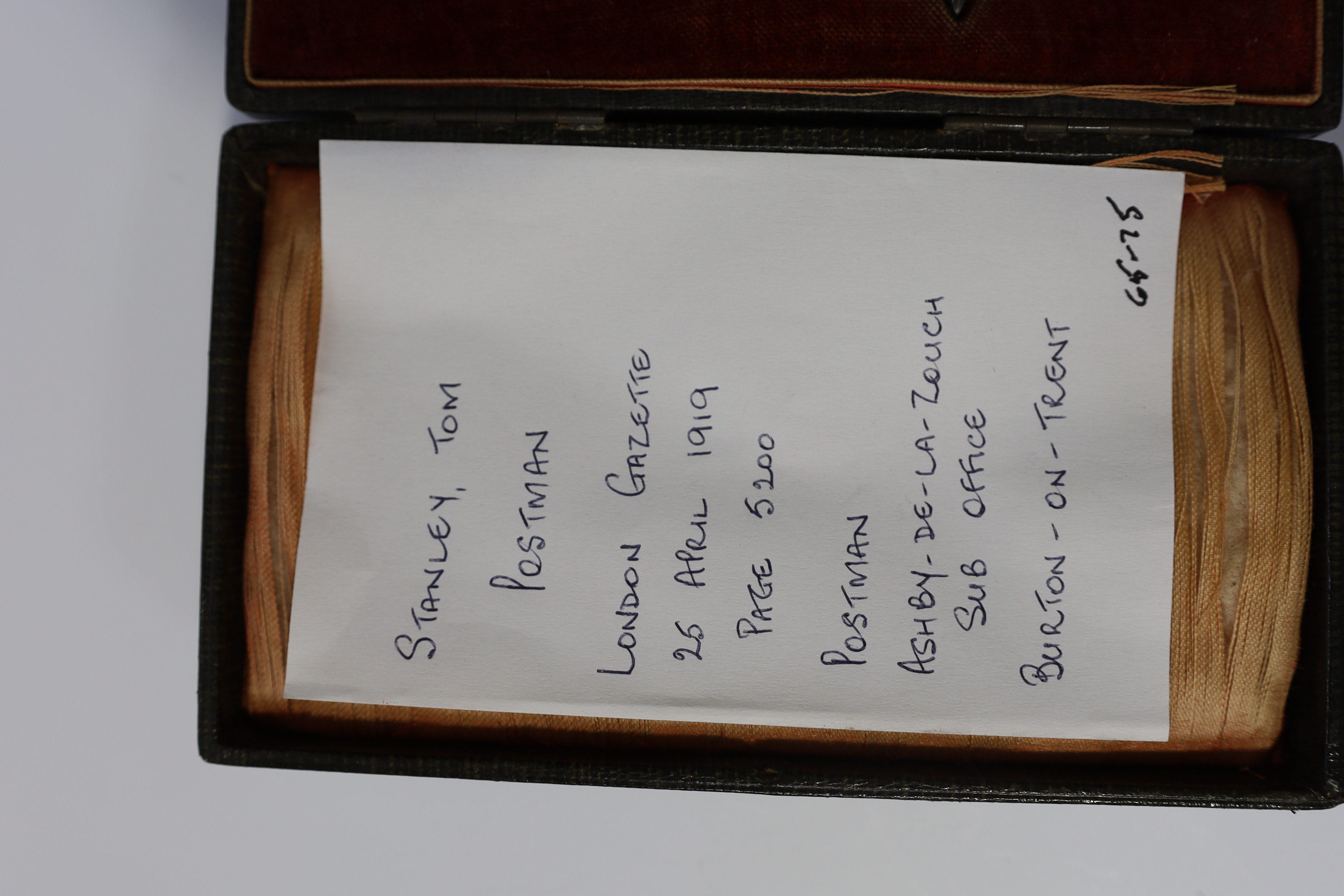 Two GV Imperial Service Orders; to Alexander Lean, Retired Postman 1913 and Tom Stanley, Postman (London Gazette 26.4.1919), cased. Condition - good.